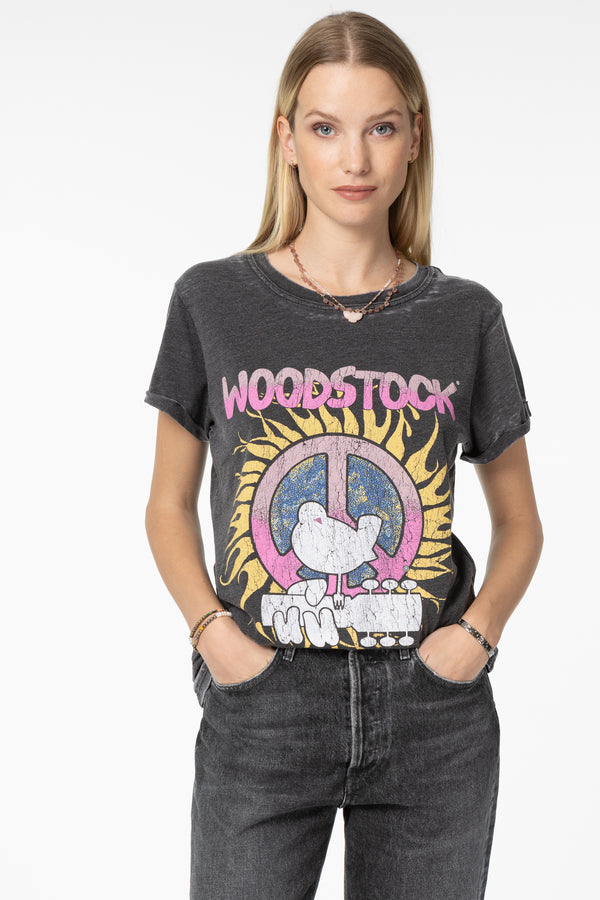 430 Woodstock Peace Love & Music Burnout Tee / RECYCLED KARMA BRANDS