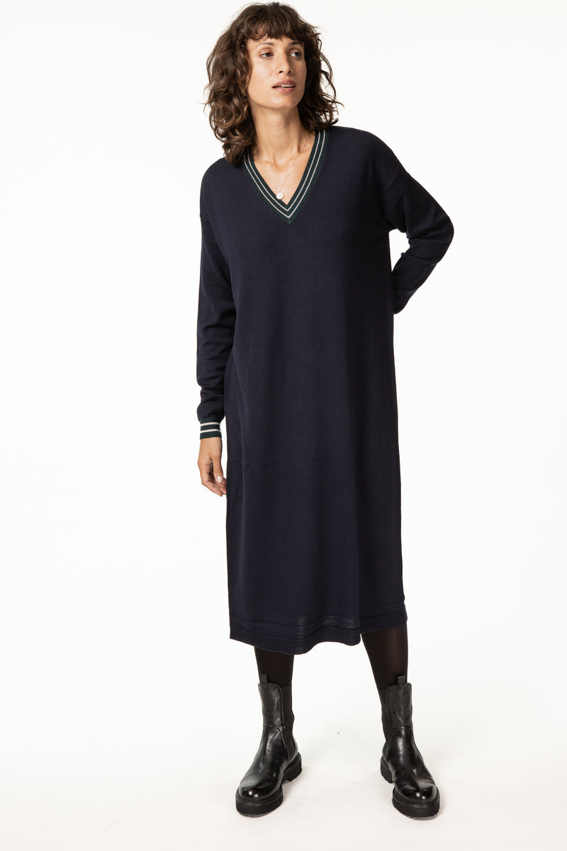 V-neck Sweater Dress / 6397