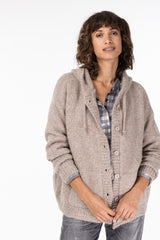 Ladies Hood Longsleeve Cardigan / C.T. plage