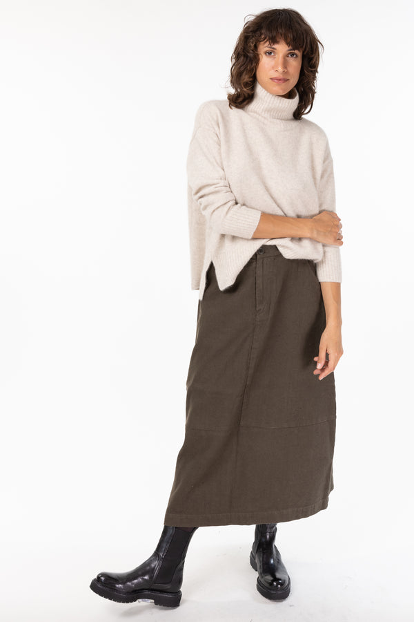 Linen Coton Twill Skirt / PAS DE CALAIS