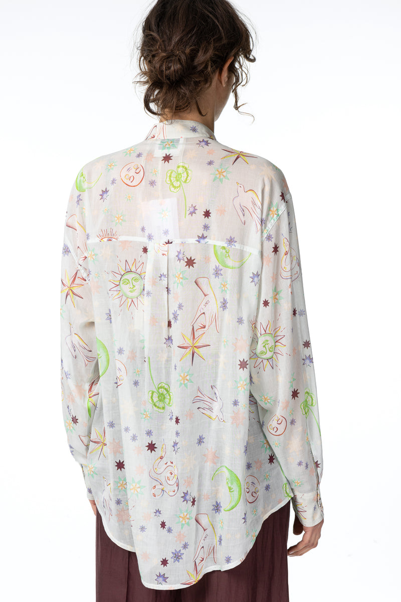 Voile Oversized Shirt Love / FORTE FORTE