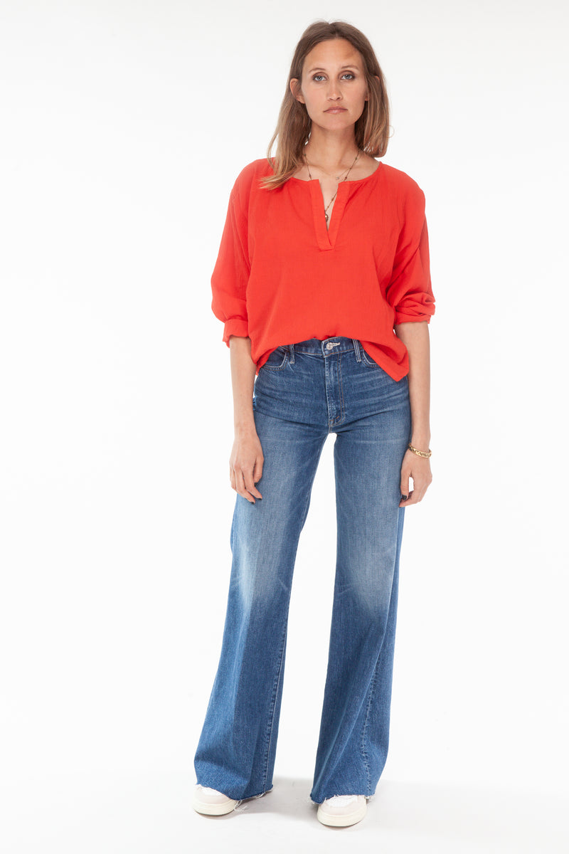 THE HUSTER ROLLER HEEL FRAY JEAN / MOTHER