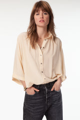 3/4 SLEEVES SHIRT WITH PLEATS / VALENTINE GAUTHIER
