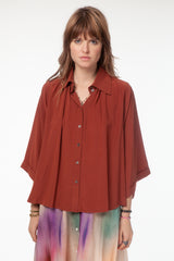 3/4 SLEEVES SHIRT WITH PLEATS / VALENTINE GAUTHIER